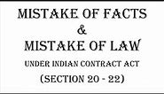 Mistake of Facts & Mistake of Law | Indian Contract Act, 1872 | Law Guru