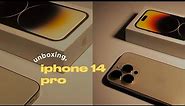  iphone 14 pro ( gold ) unboxing ʚɞ ⁺˖ ⸝⸝ | aaysha