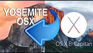 How to go back from El Capitan to Yosemite OSX , revert to Yosemite from El Capitan OSX