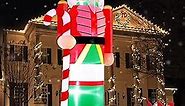 TURNMEON 14 Foot Giant Christmas Inflatables Nutcracker Soldier Outdoor Decorations Hold Candy Cane Inflatable Nutcracker Christmas Decorations Built-in LED Lights Blow Up Xmas Decor Outside Yard Lawn