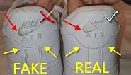 Nike Air Force 1 real vs fake review. How to spot fake Nike Air Force 1 all white in 2021