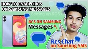 how to enable rcs on samsung messages || rcs chat meaning || Samsung Messages se Rcs chat on*