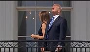 President Trump Removes Solar Glasses While Watching Eclipse