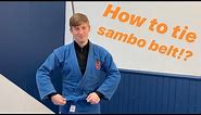 How To Tie Sambo Belt + Belt Challenge