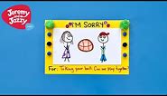 I'm Sorry Postcards | Kids Craft | Jeremy and Jazzy