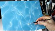 how to paint water - realistic water reflection painting tutorial