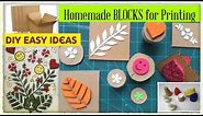 DIY Handmade Blocks For Block Printing || Emoji Stamp Making || Easy Block Printing Ideas