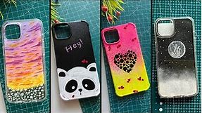 DIY phone case ideas | acrylic painting | reuse mobile cover | diycrafts | paint with me ​⁠