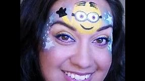 Despicable me inspired Minion face painting tutorial