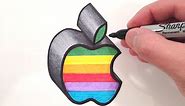 How to Draw the Apple Logo in Color - 3D