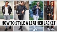 5 Ways to Style a Leather Jacket | Men's Fashion 2019 | Alex Costa