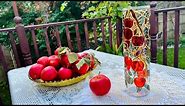 GLASS PAINTING - APPLES ON GLASS