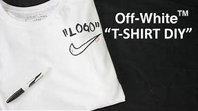 "Off White" Virgil Abloh X Nike DIY T-Shirt