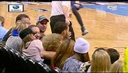 Javale McGee Kisses Denver Fan, She has Great Reaction
