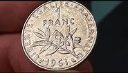 1961 France 1 Franc Coin • Values, Information, Mintage, History, and More