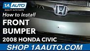 How to Replace Front Bumper 05-11 Honda Civic
