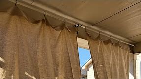 DIY Drop Cloth Patio Curtains & Rods