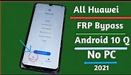 All Huawei 2021 February Frp Unlock/Bypass Google Account Lock | New Matod Android 10||100% 2021