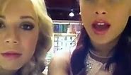 Jennette McCurdy and Ariana Grande making bracelets
