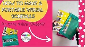 Making A Portable Visual Schedule For Preschool (for autistic children)