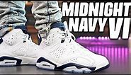 2022 Air Jordan 6 " Midnight Navy " Review and On Foot in 4K