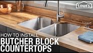 How To Install Butcher Block Countertops | DIY Kitchen Remodel