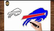 How To Draw Buffalo Bills logo - Step by step
