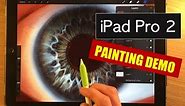 IPAD PRO 2 PAINTING TEST - How to paint an eye procreate tutorial with Apple Pencil