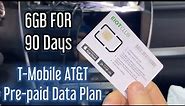 EIOTCLUB Prepaid Data SIM Card | 6GB 90Days 4G LTE - USA Compatible with AT&T and T-Mobile Networks