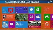 Restore a missing AOL desktop gold icon.