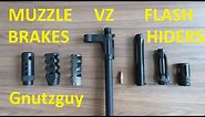 Task of Muzzle Brakes & Flash Hiders. FN Fal L1A1 device mod to VZ-58 & Type 81 LMG.
