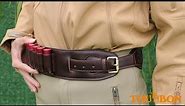 TOURBON Genine Leather Shotgun Bandolier Cartridge Belt - 12 Gauge