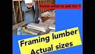 Framing Lumber sizes & uses for beginners