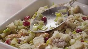 How to Make Cranberry, Sausage, and Apple Stuffing | Stuffing Recipes | Allrecipes.com