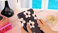 Kidcube for Amazon Kindle Fire 7 Tablet Case 12th Generation 2022 Release for Women Girls Cute Girly Folio Cover Flower Floral Design Rotating Stand with Auto Wake/Sleep for Kindle Fire 7 Cases 7"