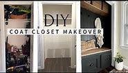 EntryWay CLOSET REMODEL | COAT CLOSET MAKEOVER | DIY Closet Makeover on a Budget