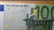 100 EURO bill / banknote review
