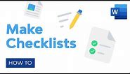 How to Make Checklists in Microsoft Word