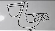 How to draw Pelican step by step | Easy drawing Pelican with number -2