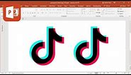 How to create TikTok logo in Microsoft PowerPoint (Tutorial)