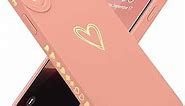 Teageo Compatible with iPhone Xr Case 6.1 inch for Women Girls, Cute Luxury Love Heart [Soft Anti-Scratch Full Camera Lens Protective Cover] Silicone Girly Shockproof Phone Case for iPhone Xr-Pink