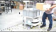 OMRON Mobile Robot LD Cart Transporter In Action