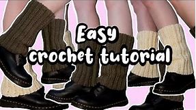 how to crochet leg warmers | easy crochet tutorial