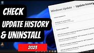 How to View Update History & Uninstall Updates in Windows 11/10[Super Easy]