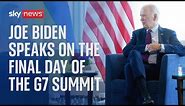 President Biden holds a news conference on the final day of the G7 summit