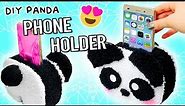 DIY Plushy Panda Phone Charger/Holder! CUTE & KAWAII! EASY-NO SEW