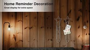 HOHIYA 2 Pcs Christmas Card Holder Wall Display Hanger for 24 Greeting Cards Holders Hanging for Holiday Party 14.5 Inch Gold