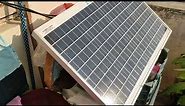 Solar Panel Setup with 50 Watt Solar Panel