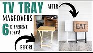 TV Tray Makeovers ~ Table Makeovers ~ Painted Furniture ~ DIY Planked Tables