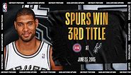 Duncan Leads Spurs To 3rd Championship In Franchise History | #NBATogetherLive Classic Game